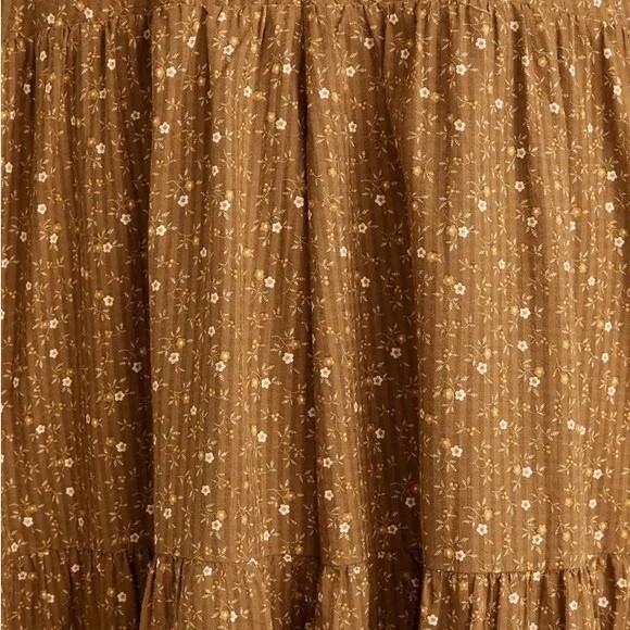 NWT Madewell Daisy Stitch Ruffle Sleeve Flowy Midi Dress Weathered Olive Size 2X - Picture 9 of 15